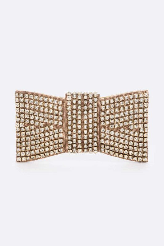 Iconic Rhinestone Bowtie Clutch Bag