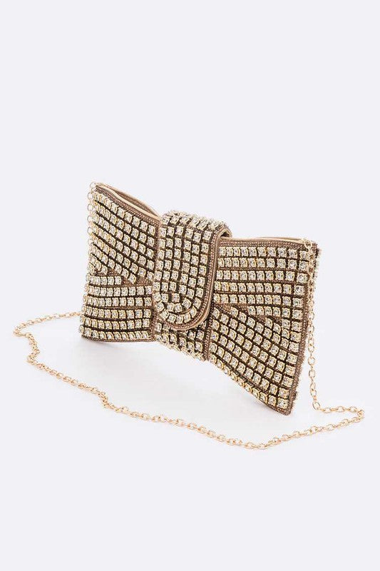 Iconic Rhinestone Bowtie Clutch Bag