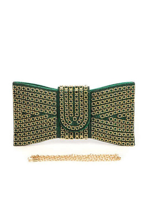Iconic Rhinestone Bowtie Clutch Bag
