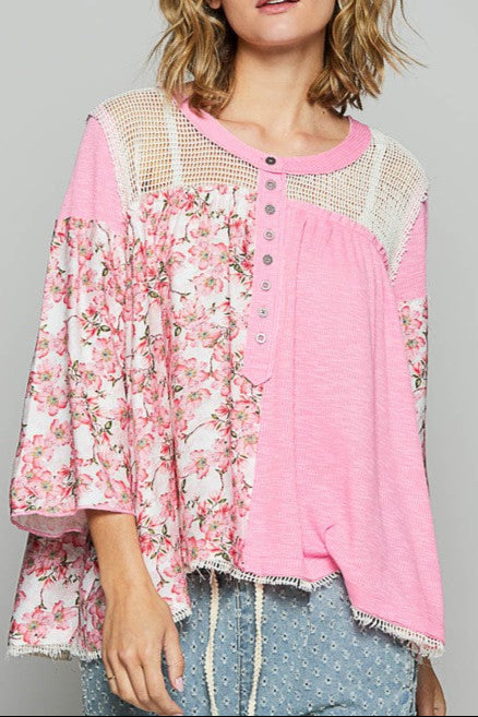 Washed Petals Crochet Blouse