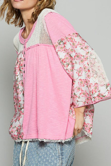 Washed Petals Crochet Blouse