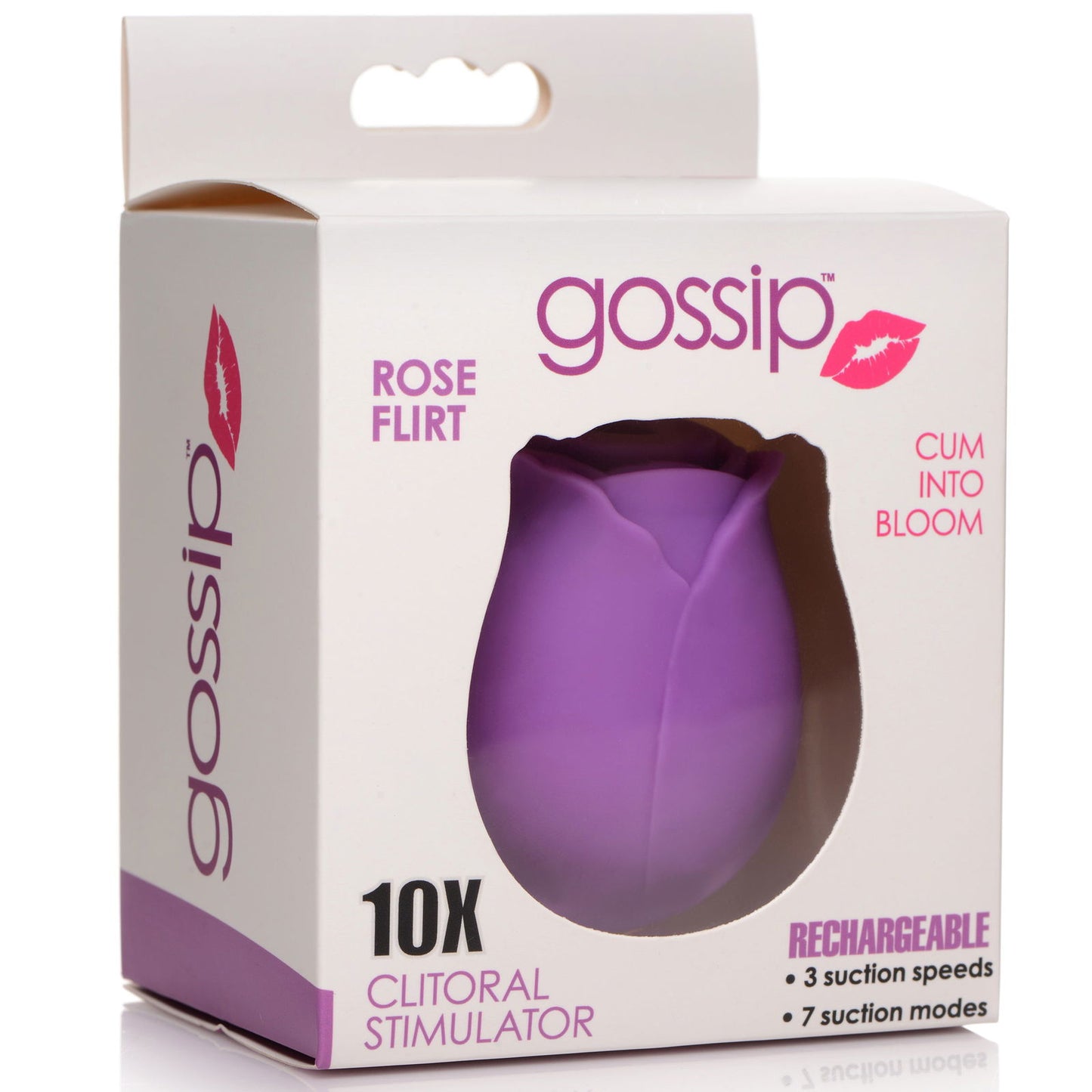 Gossip Rose Flirt 10X Silicone Clit Stimulator - Aphrodite Wears Pink