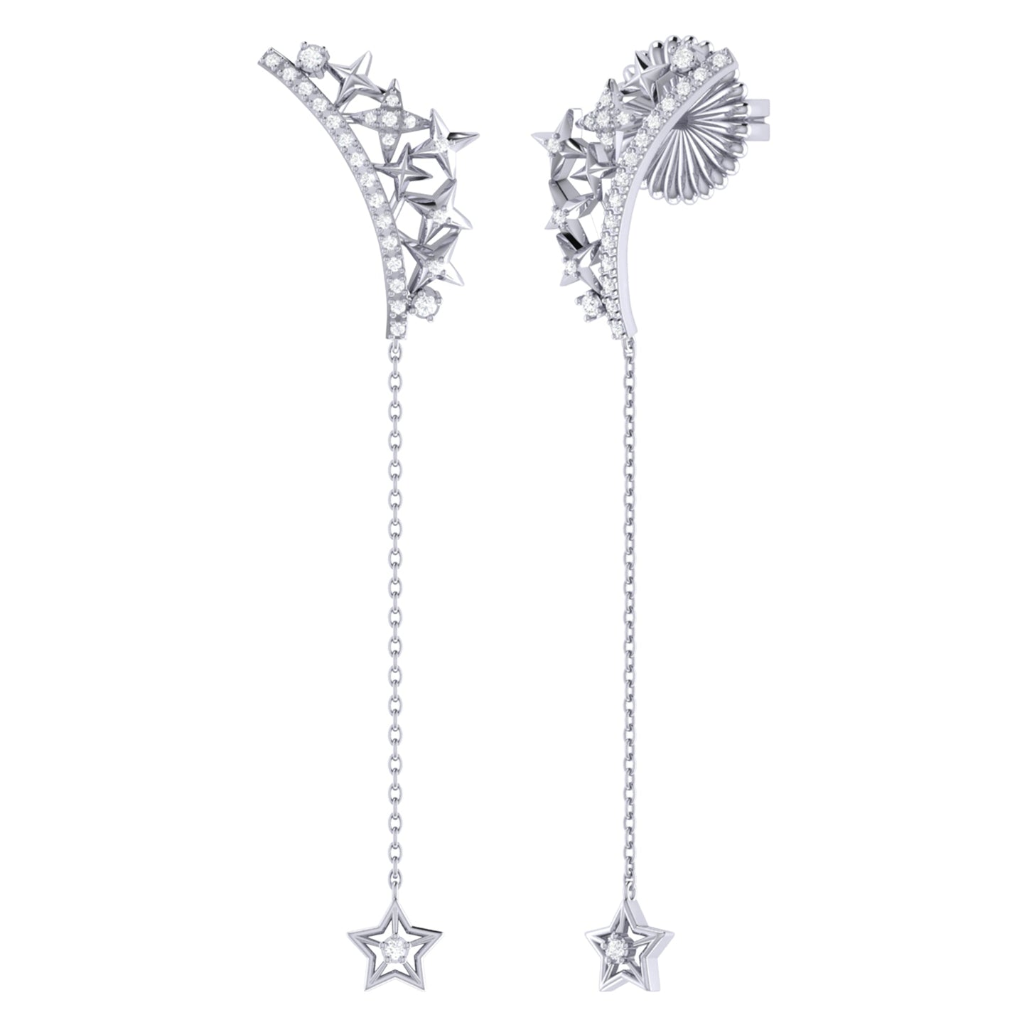 Starlight Pendant Diamond Drop Earrings