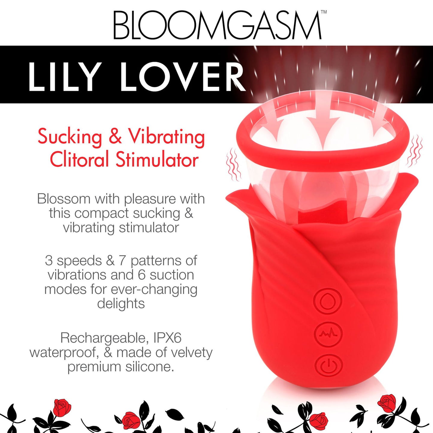 Lily Lover Sucking & Vibrating Clitoral Stimulator - Aphrodite Wears Pink