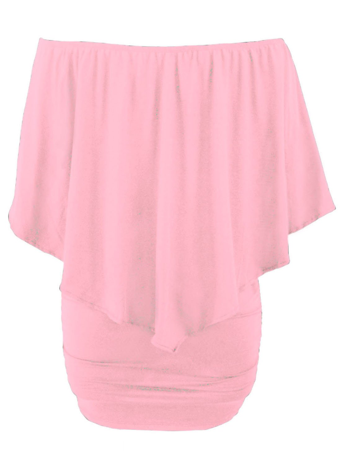 Flounced Pink Mini Dress