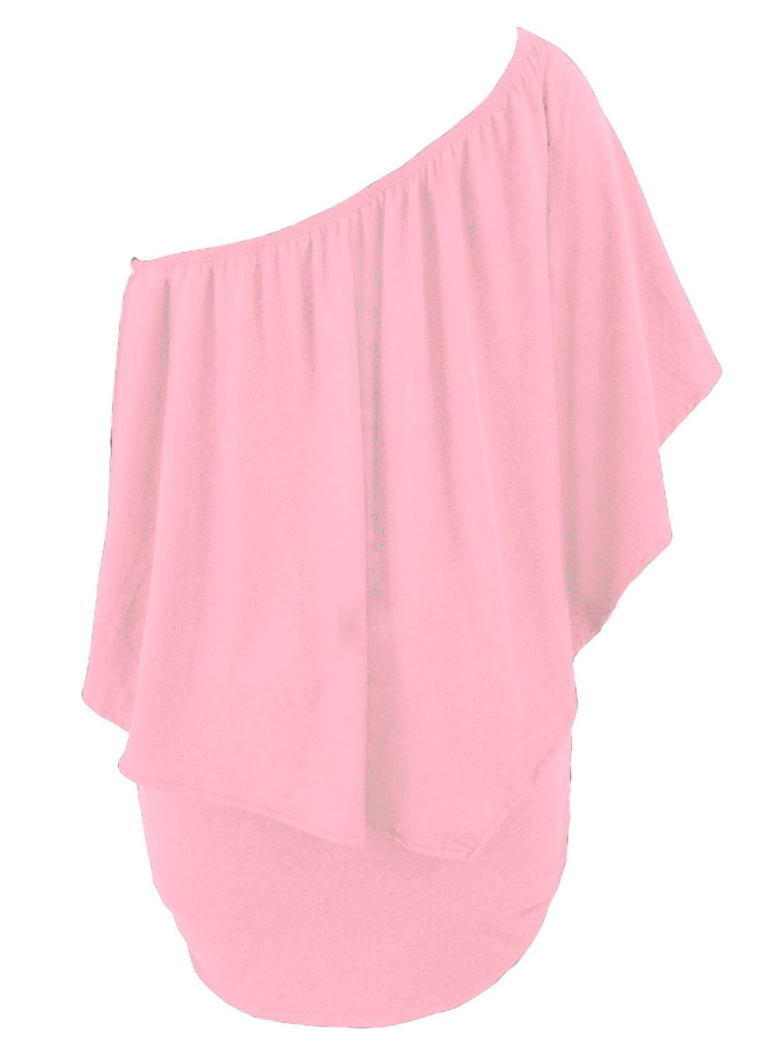 Flounced Pink Mini Dress