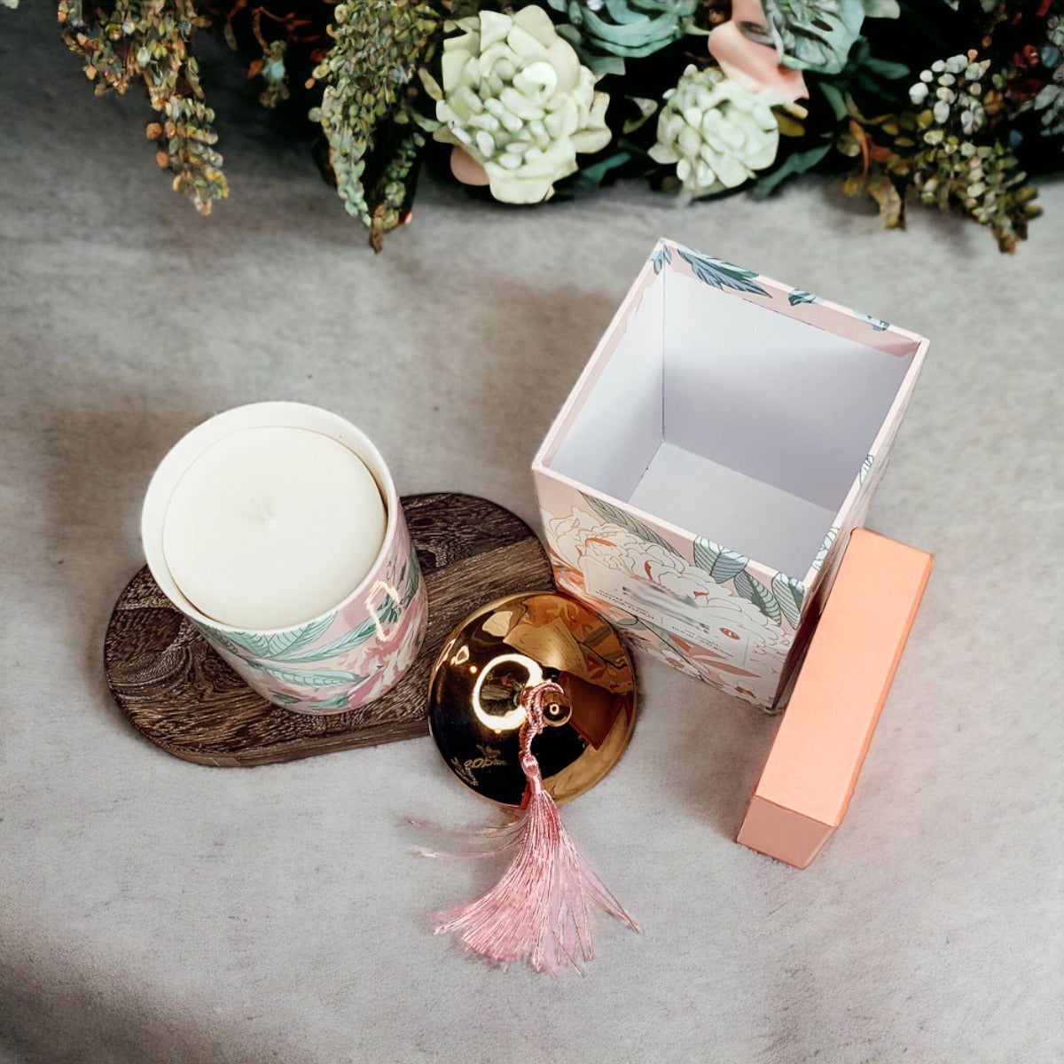 Vintage Floral Candle Set - Aphrodite Wears Pink