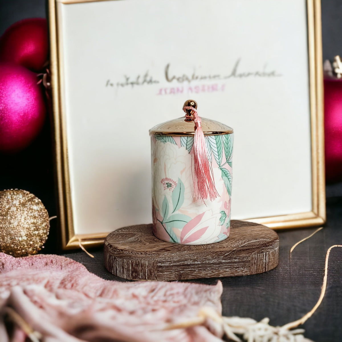 Vintage Floral Candle Set - Aphrodite Wears Pink