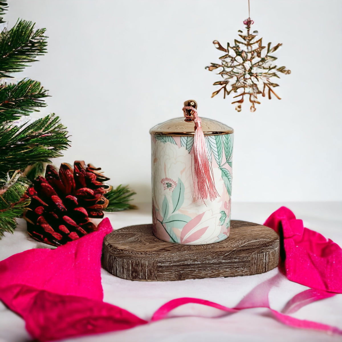 Vintage Floral Candle Set - Aphrodite Wears Pink