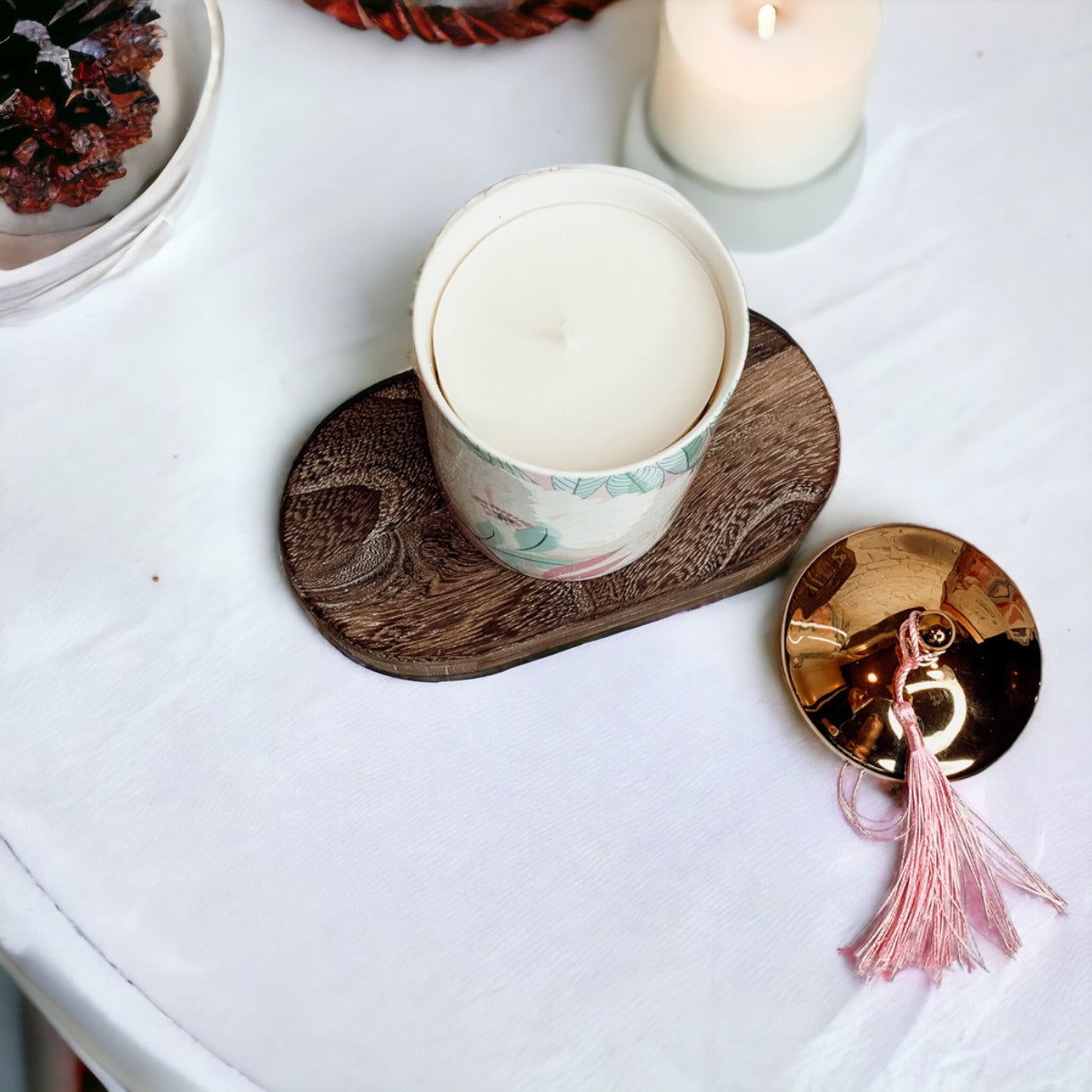 Vintage Floral Candle Set - Aphrodite Wears Pink