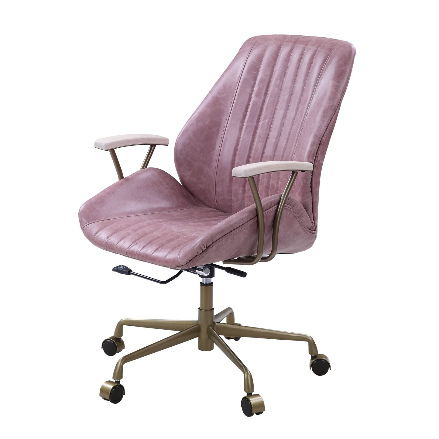 Genuine Leather Pink Office Chair