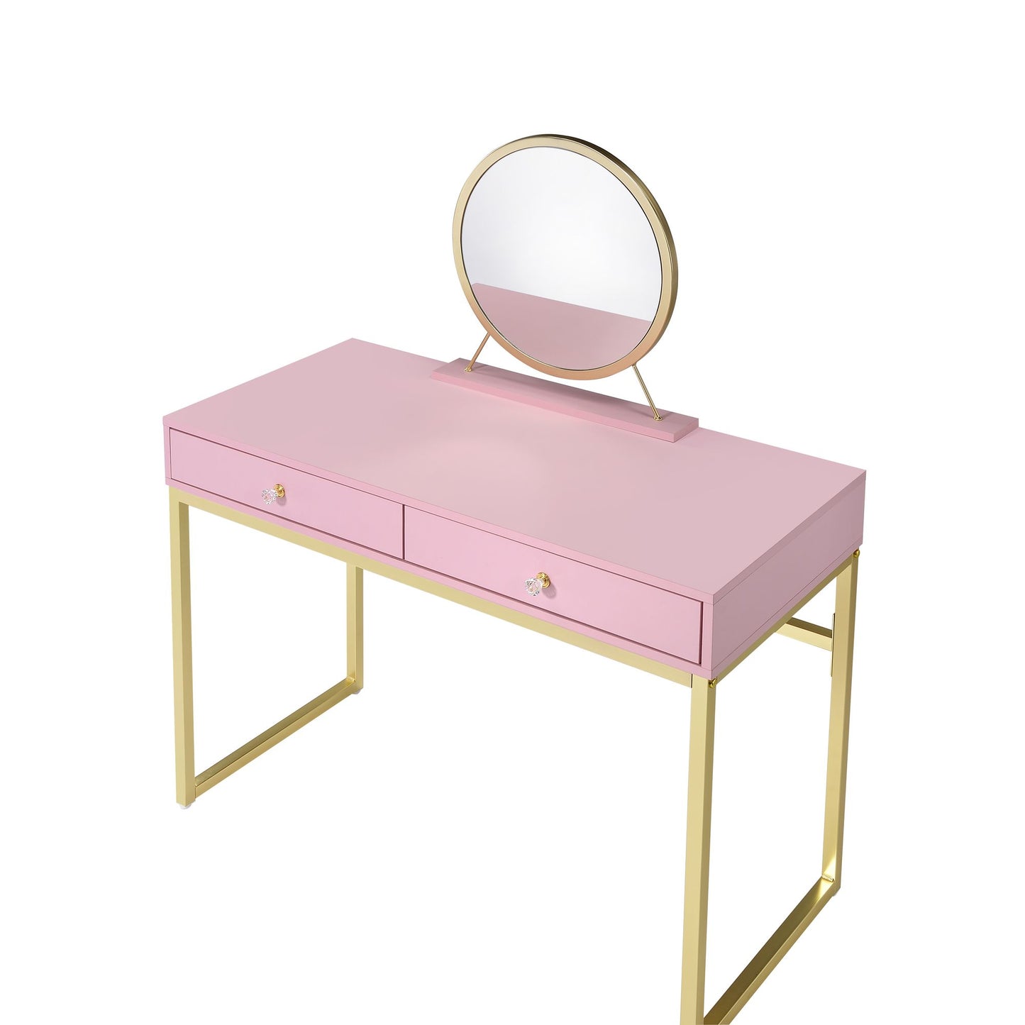 Coleen Vanity Desk with Mirror and Jewelry Tray