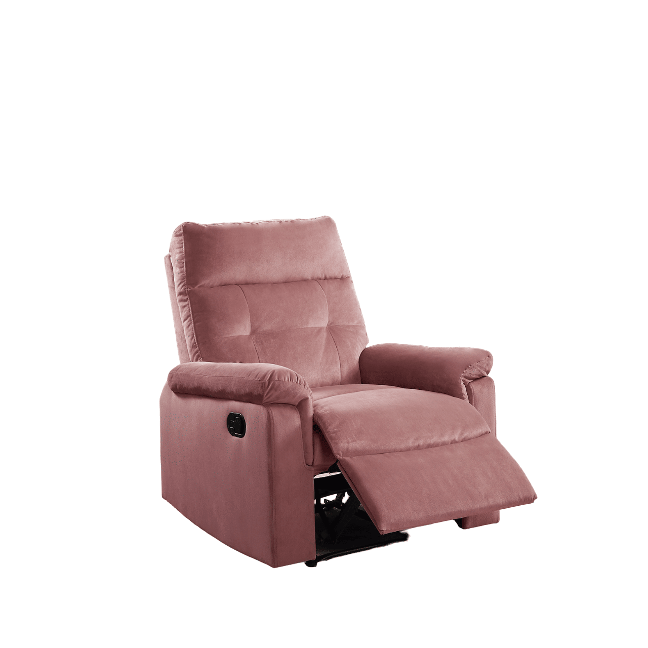 Luxe Velvet Blush Recliner Chair