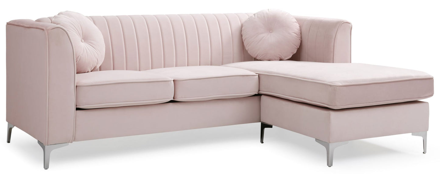 Pink Delray Sofa Chaise (3 Boxes)