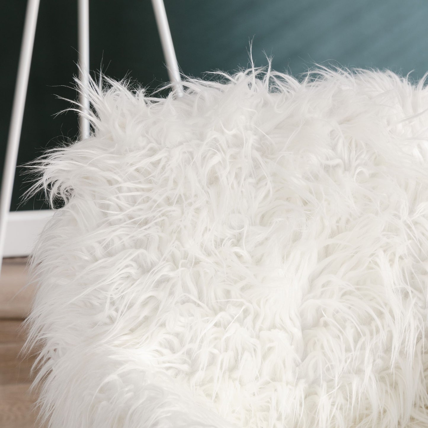 Modern Faux Fur Home Office Chair and Makeup Vanity Chair