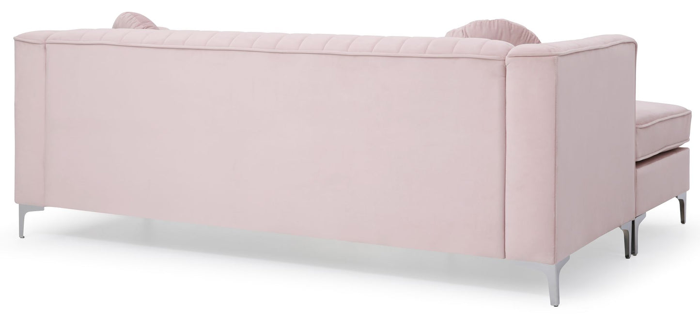 Pink Delray Sofa Chaise (3 Boxes)