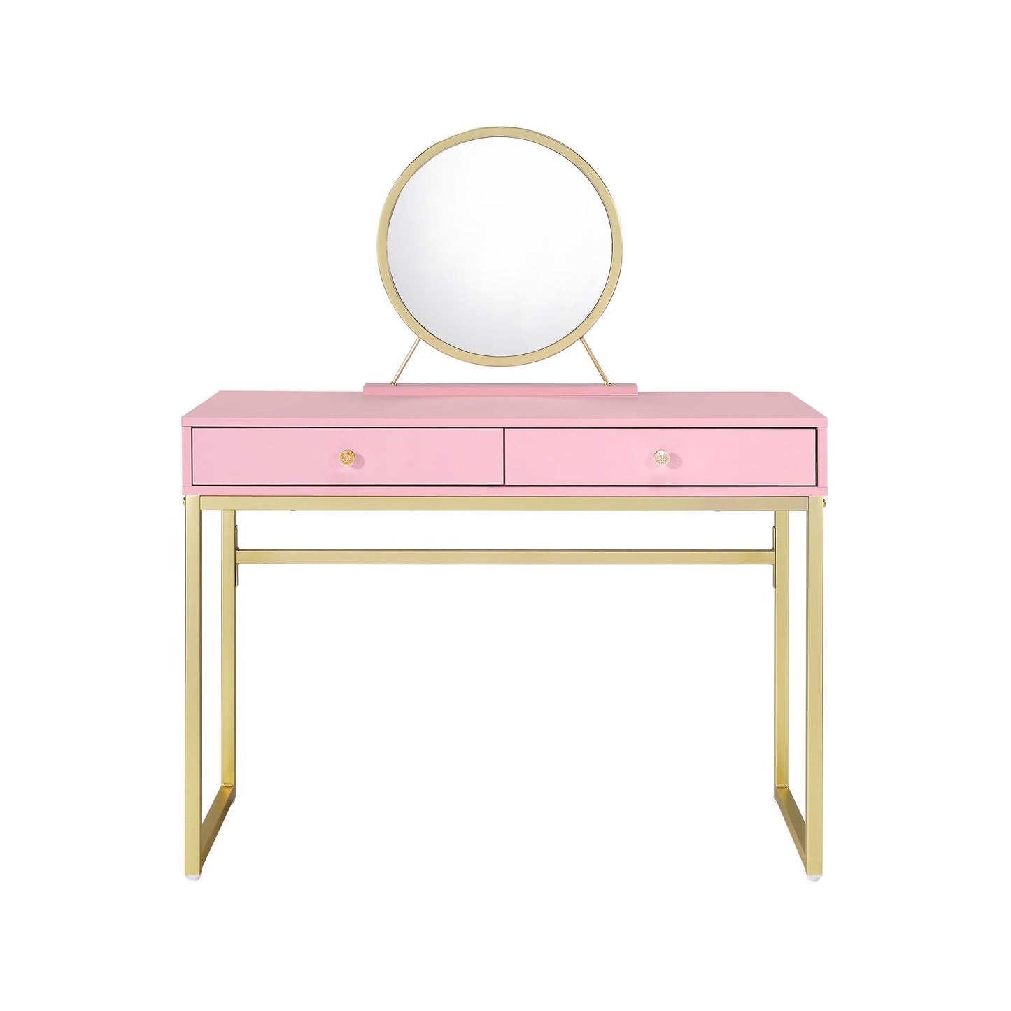 Coleen Vanity Desk with Mirror and Jewelry Tray
