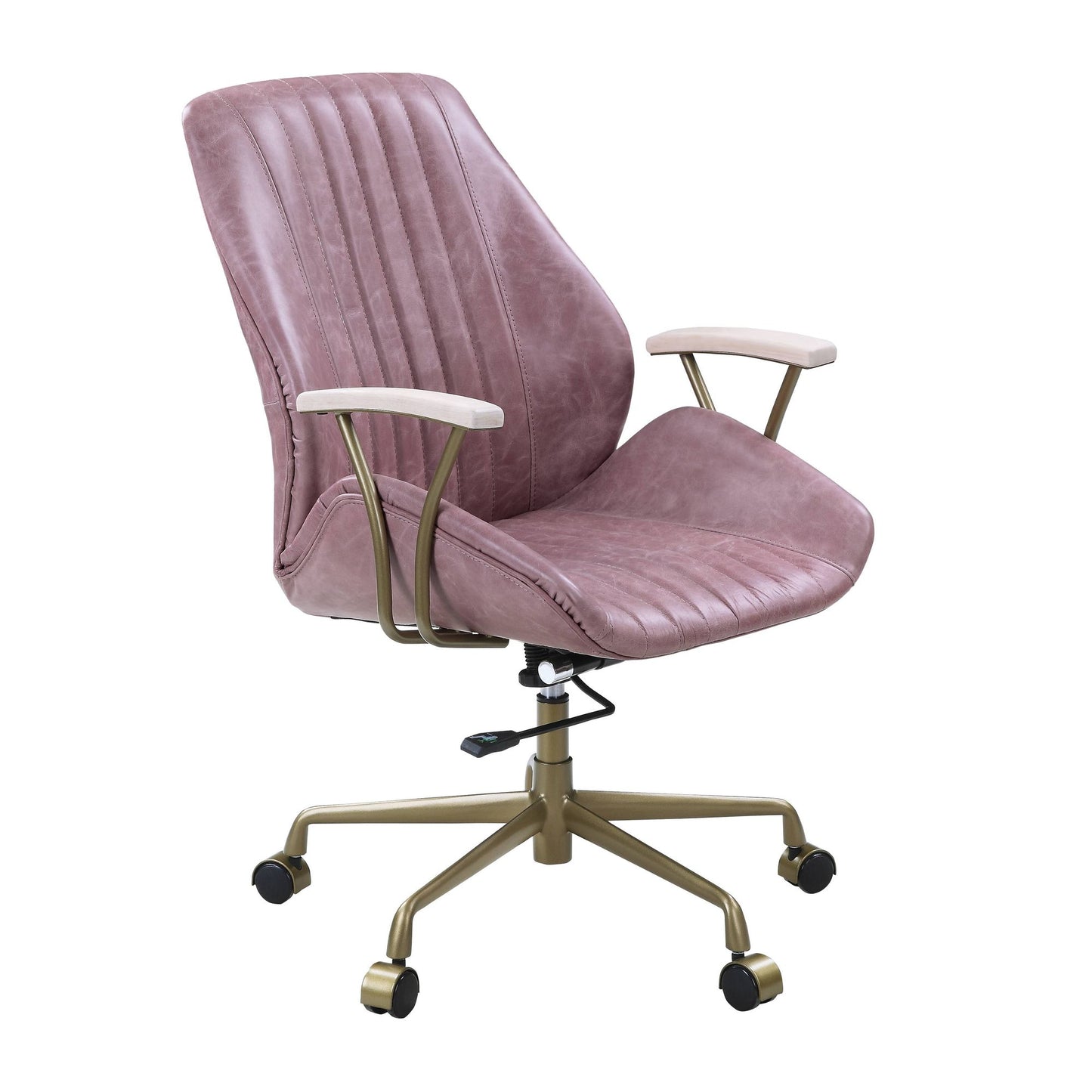 Genuine Leather Pink Office Chair