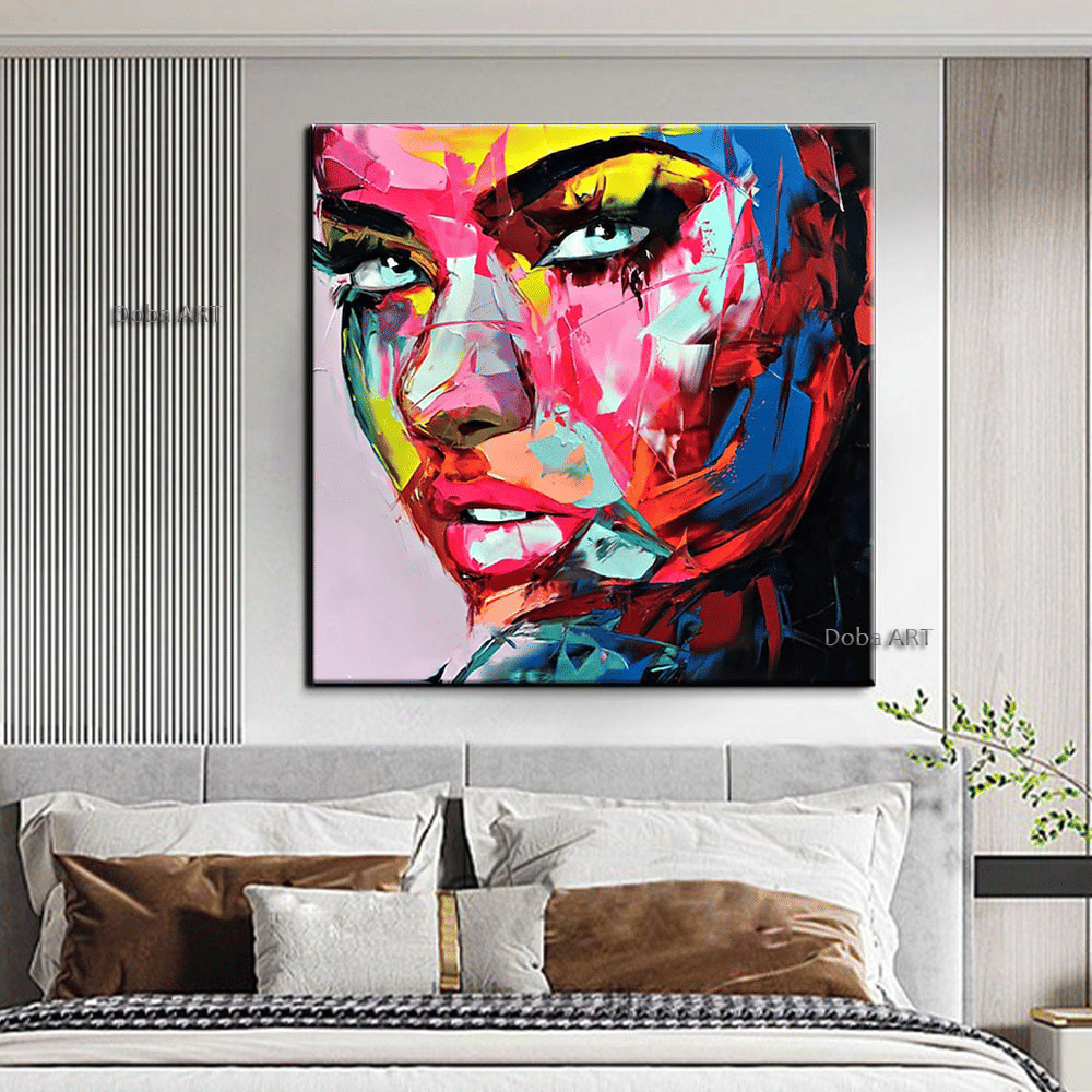 Piercing Woman's Eyes Handmade Oil Painting