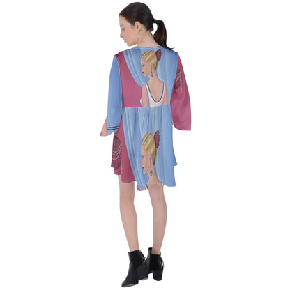 Palm Beach Perfume  V-Neck Mini Dress