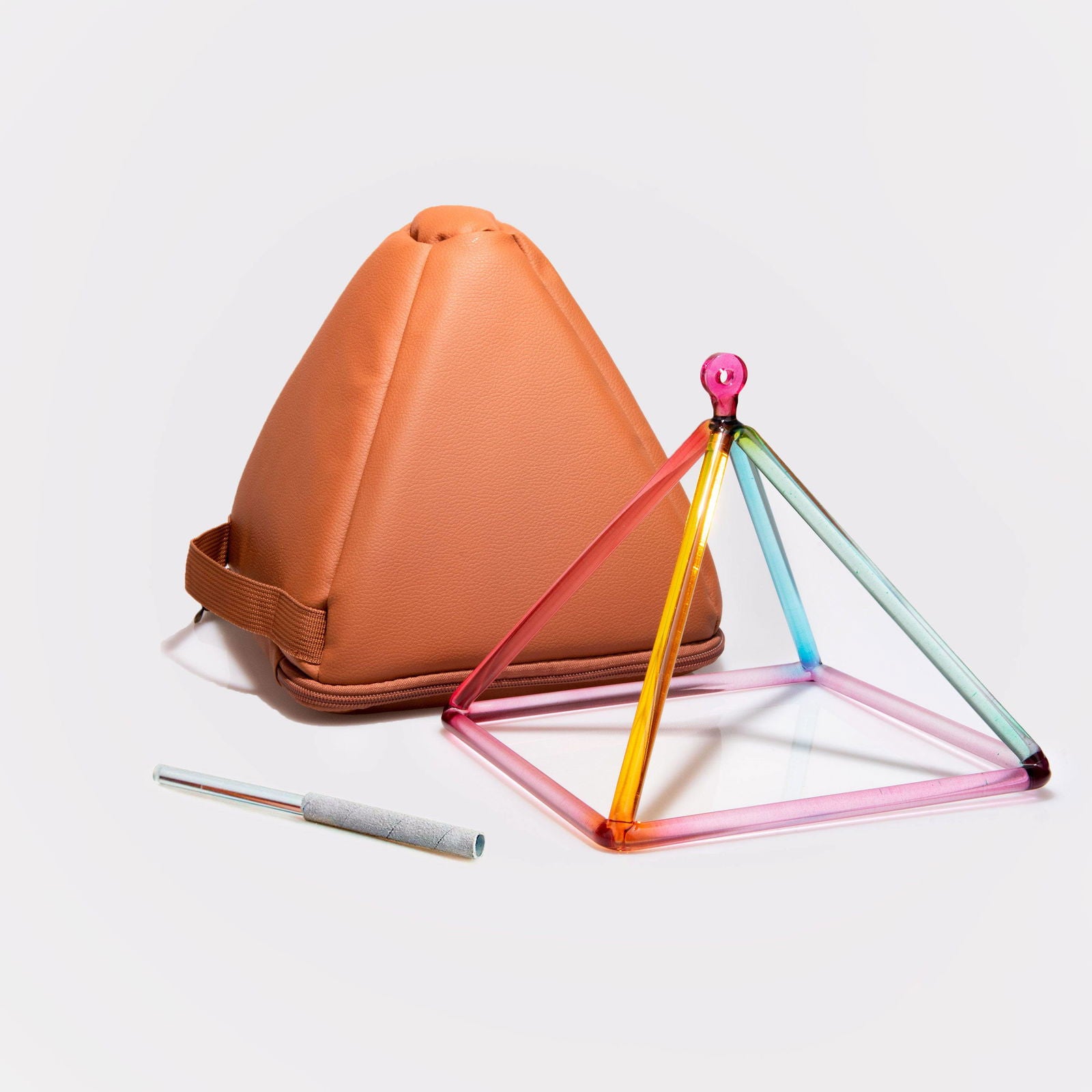 Crystal Singing Pyramids Medium Size - Aphrodite Wears Pink
