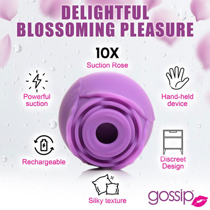 Gossip Rose Flirt 10X Silicone Clit Stimulator - Aphrodite Wears Pink