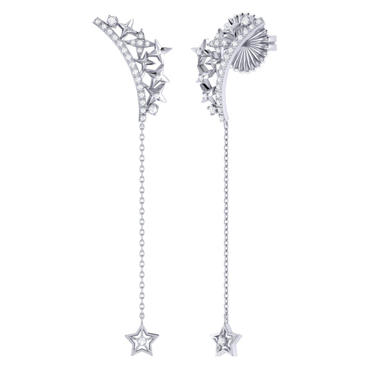 Starlight Pendant Diamond Drop Earrings