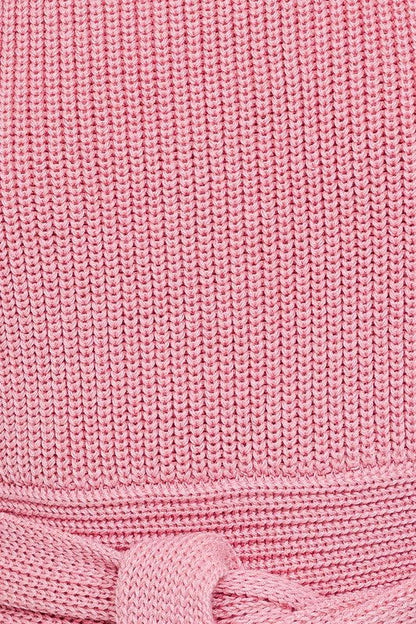 Multi-Tie Back Convertible Sweater Tank - Aphrodite Wears Pink