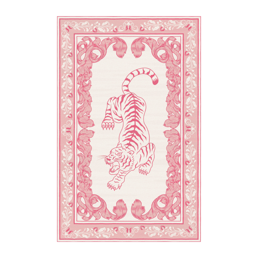 Prowess in Pink Garden Hand-Tufted Rug - Aphrodite Wears Pink