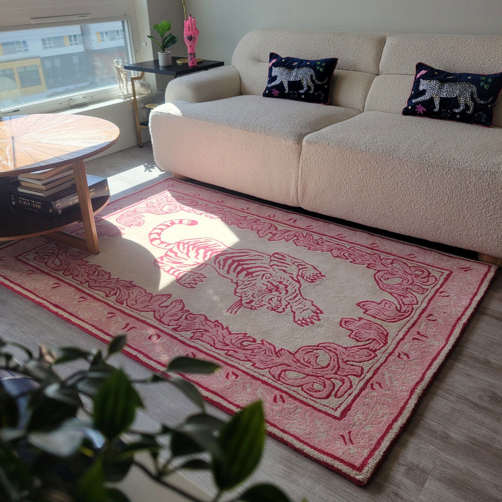 Prowess in Pink Garden Hand-Tufted Rug - Aphrodite Wears Pink