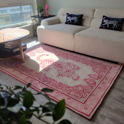 Prowess in Pink Garden Hand-Tufted Rug - Aphrodite Wears Pink