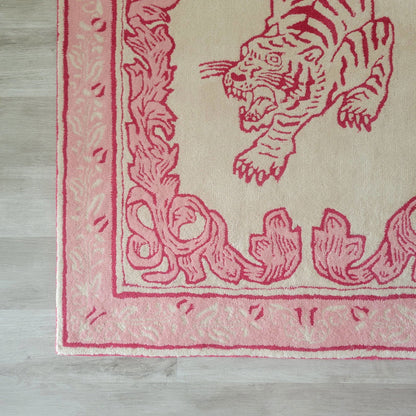 Prowess in Pink Garden Hand-Tufted Rug - Aphrodite Wears Pink