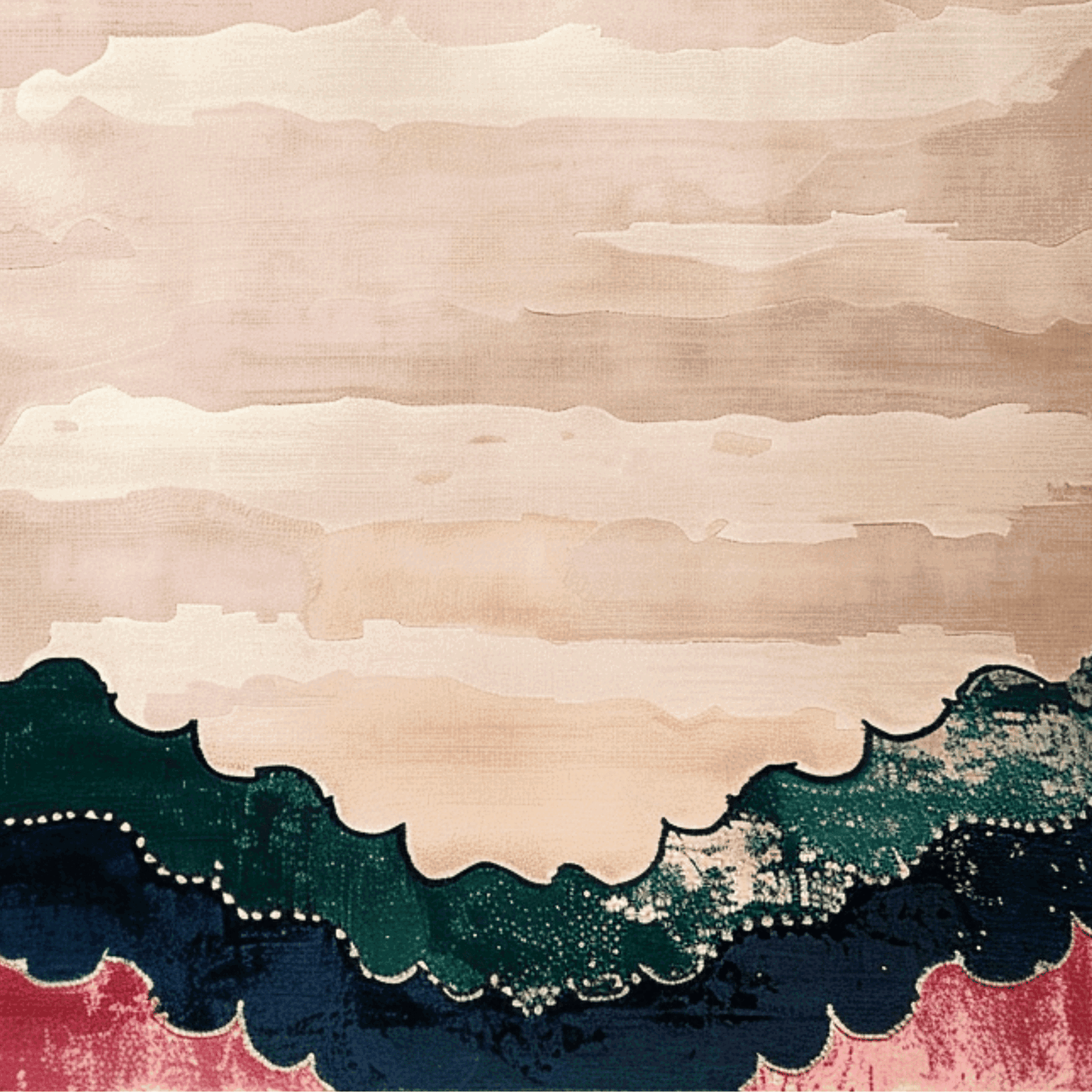 Scalloped Garden Hand Tufted Rug - Aphrodite Wears Pink