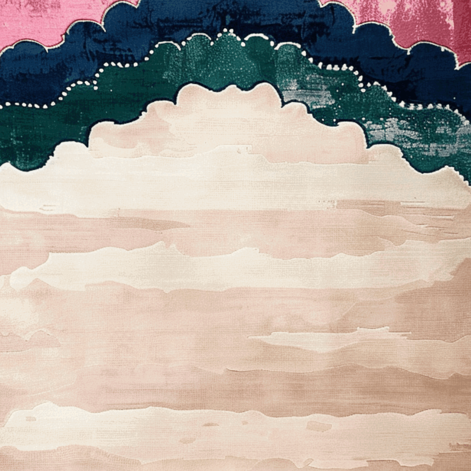 Scalloped Garden Hand Tufted Rug - Aphrodite Wears Pink