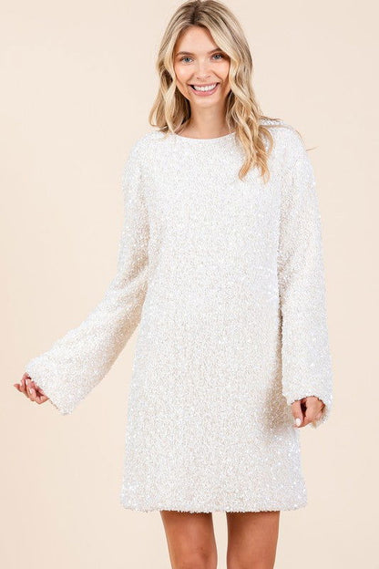 Sequin Cocktail Mini Dress - Aphrodite Wears Pink