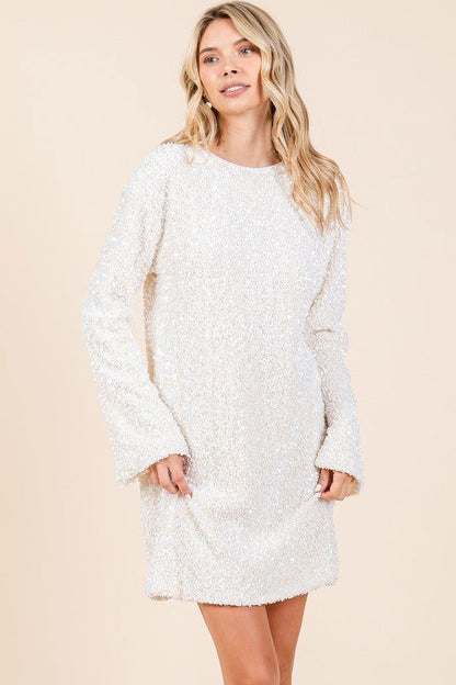 Sequin Cocktail Mini Dress - Aphrodite Wears Pink