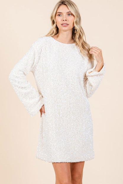 Sequin Cocktail Mini Dress - Aphrodite Wears Pink