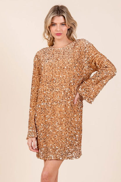 Sequin Cocktail Mini Dress - Aphrodite Wears Pink