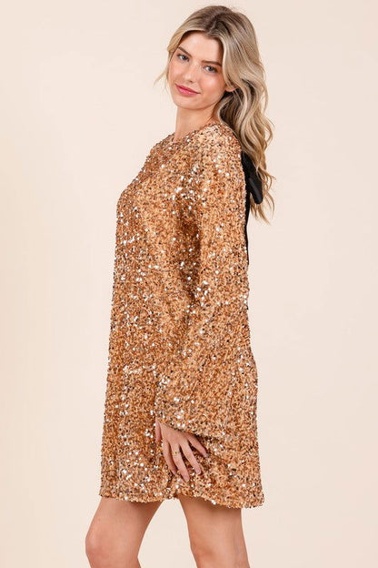 Sequin Cocktail Mini Dress - Aphrodite Wears Pink