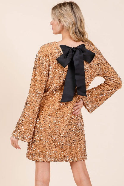 Sequin Cocktail Mini Dress - Aphrodite Wears Pink