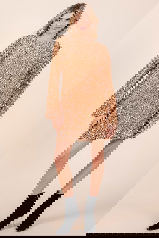 Sequin Cocktail Mini Dress - Aphrodite Wears Pink