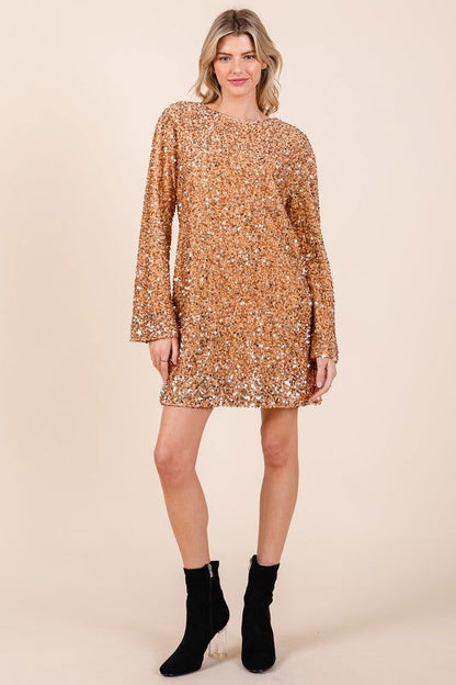 Sequin Cocktail Mini Dress - Aphrodite Wears Pink