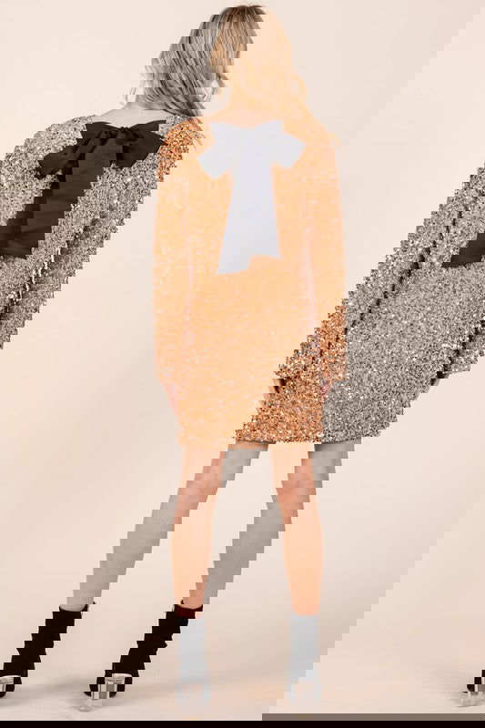 Sequin Cocktail Mini Dress - Aphrodite Wears Pink