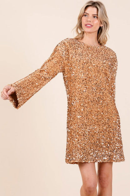Sequin Cocktail Mini Dress - Aphrodite Wears Pink