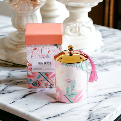 Vintage Floral Candle Set - Aphrodite Wears Pink