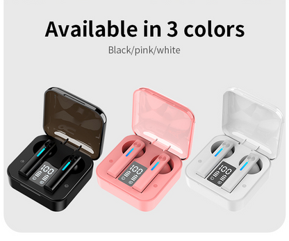 Bluetooth Earphones LED Wireless
