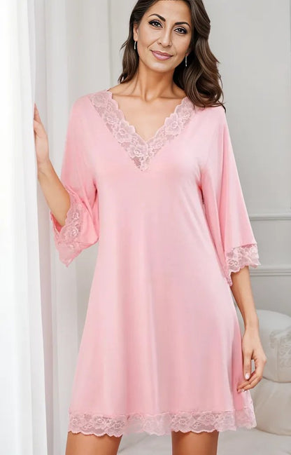 Soft Lacey Pink Nightgown
