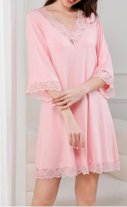 Soft Lacey Pink Nightgown