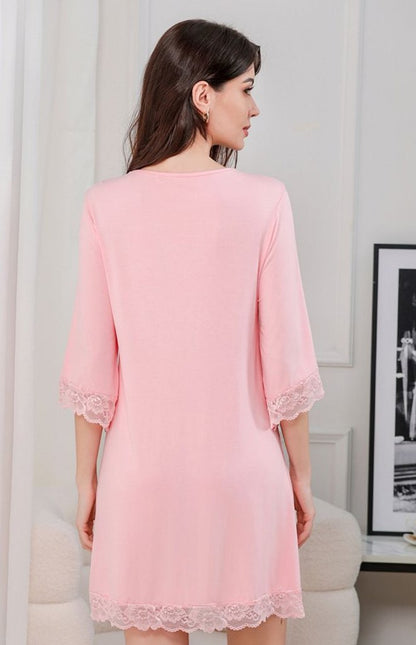 Soft Lacey Pink Nightgown
