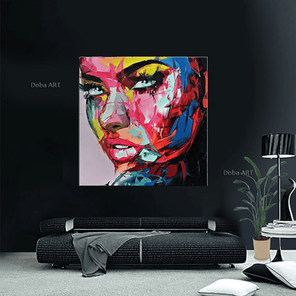 Piercing Woman's Eyes Handmade Oil Painting